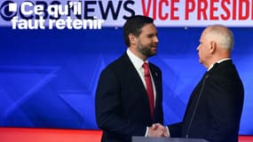 Tim Walz et J. D Vance, à New York le mardi 1er octobre 2024