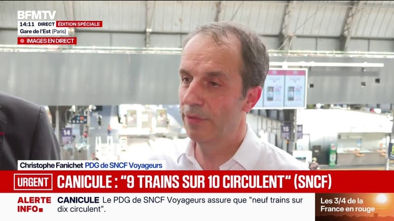 Canicule: les échanges et les remboursements des billets des TGV Inoui et des Ouigo sont gratuits, annonce le PDG de SNCF Voyageurs