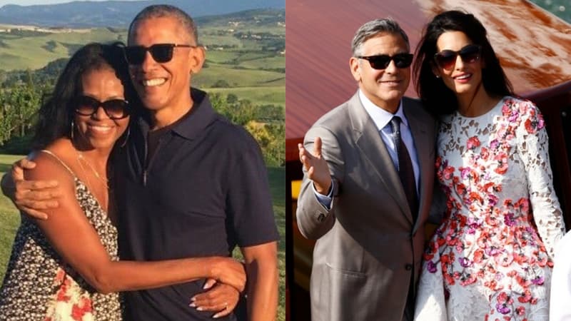 Le couple Obama, le couple Clooney