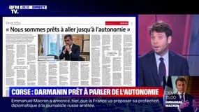 Gérald Darmanin "prêt à aller jusqu'à l'autonomie" en Corse