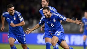 Giacomo Bonaventura buteur lors du match Italie-Malte, le 14 octobre 2023.