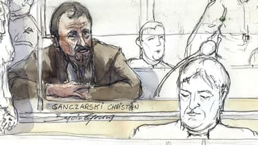 Christian Ganczarski, dessiné lors de son procès en 2009.
