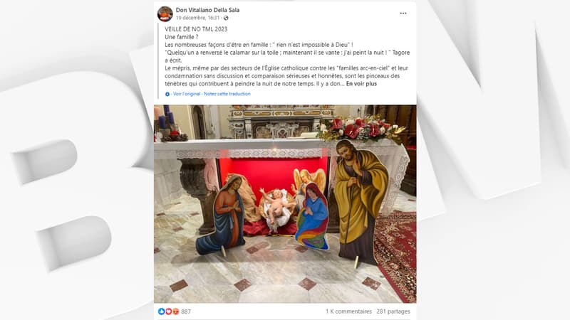 Deux femmes remplacent Marie et Joseph: la crèche de Noël d'un prêtre italien suscite la polémique