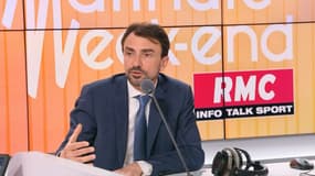 Le maire de Lyon Grégory Doucet invité de RMC le 18 mars 2023.