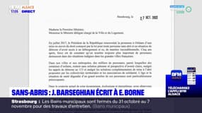 Sans-abrisme: la maire de Strasbourg écrit à Elisabeth Borne