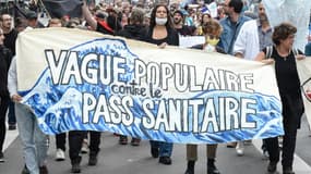 Manifestation contre le pass sanitaire et l'obligation vaccinale pour certaines professions, le 18 septembre 2021 à Nantes