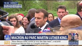Macron au Parc Martin Luther King: "C’est aussi ça les États-Unis d’Amérique" 