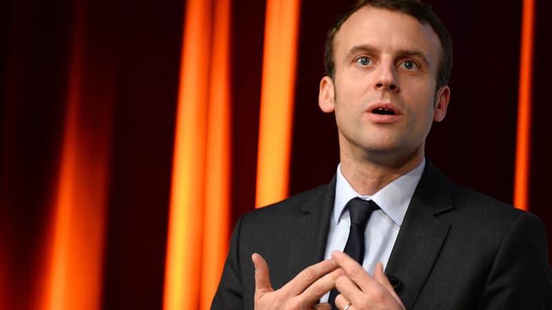 Emmanuel Macron lors d'un meeting en 2016.