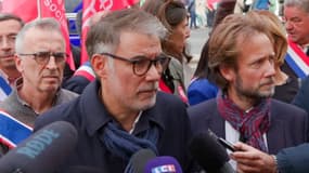 Olivier Faure à Paris, lors de la grève nationale du jeudi 2 octobre