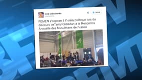 Des Femen se sont jetées sur Tariq Ramadan pendant un débat lors de la rencontre des musulmans de France.