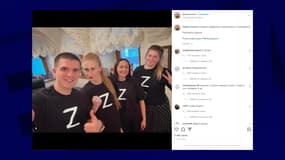 La députée du parti Russie unie Maria Butina s'affiche sur son compte Instagram avec son équipe, tous portant un t-shirt floqué "Z".