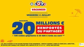 Grand Loto des vacances : ne ratez pas la cagnotte exceptionnelle de 20 millions d'euros mise en jeu aujourd'hui