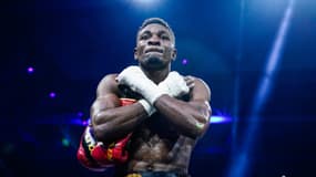 Christian Mbilli lors de la soirée boxe à Nantes, le 17 décembre 2022