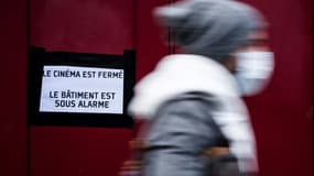 Un cinéma parisien fermé pour cause de confinement, le 3 novembre 2020