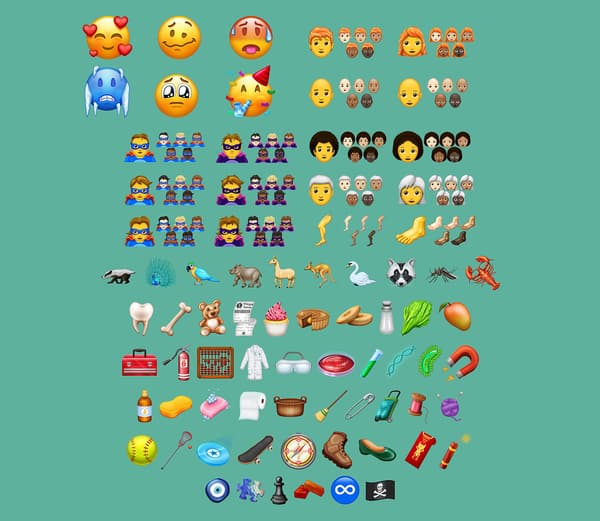 Les emojis choisis par le Consortium Unicode