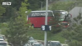 Finale Europa League : Le bus de l’Atlético arrive au Groupama Stadium
