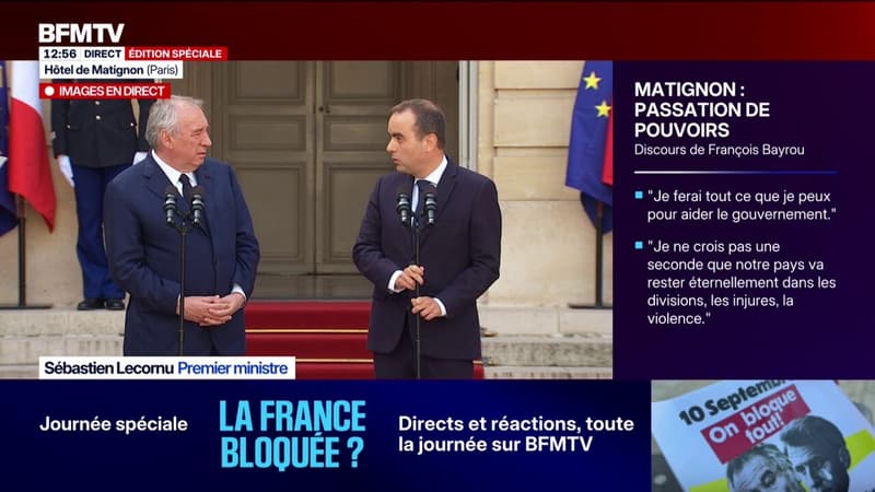 Passation de pouvoirs: Sébastien Lecornu promet aux Françaises et aux Français 