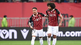 Justin Kluivert et Dante avec Nice, le 22 décembre 2021