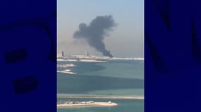 Incendie à Lusail (Qatar) - Capture d'écran Twitter Grégoire Margotton