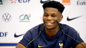 Aurélien Tchouaméni en conférence de presse