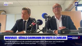 Nord: Gérald Darmanin en visite à l'usine Carelide à Mouvaux