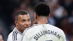 Kylian Mbappé vérifie le nez de Jude Bellingham lors du match Real Madrid-Getafe (2-0, Liga), le 1er décembre 2024