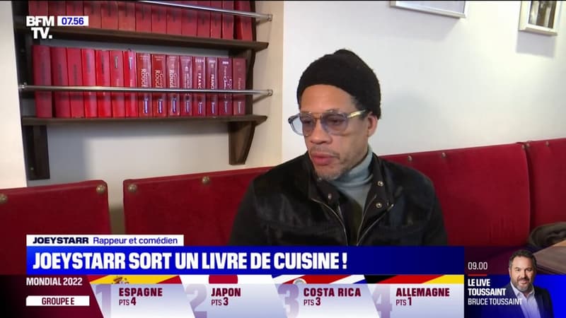 Joeystarr lâche son micro pour un tablier dans un livre de cuisine