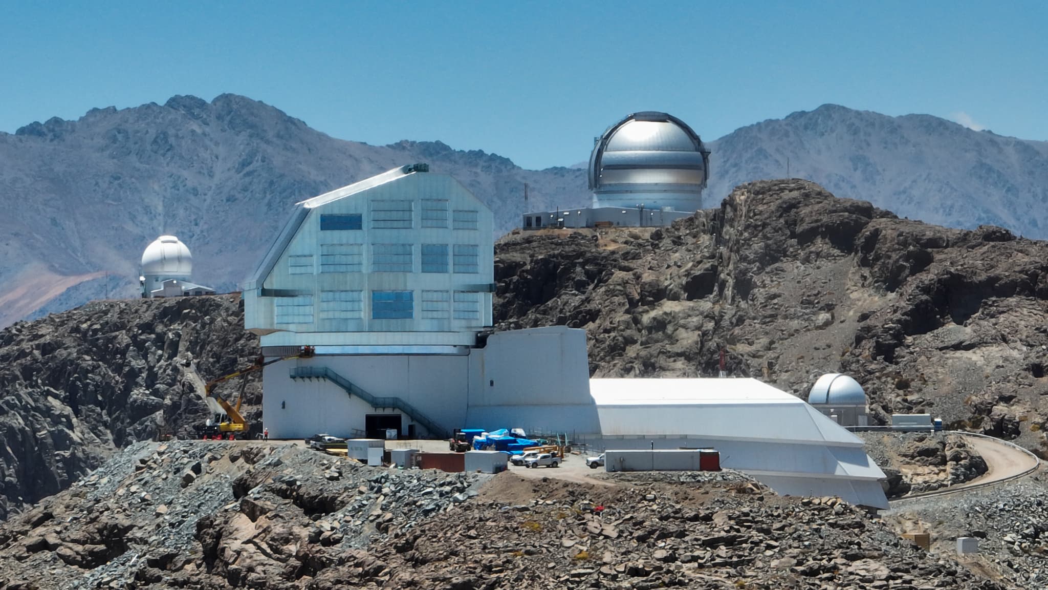 Aerial view of the Vera C. Rubin Observatory (left) and the Gemini Observatory to (right) located in the Pachon Hill, in the Coquimbo Region, in Chile, January 24, 2024. Aerial view of the Vera C. Rubin Observatory (left) and the Gemini Observatory to (right) located in the Pachon Hill, in the Coquimbo Region, in Chile, January 24, 2024.