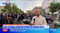 Mouvement "Bloquons tout" en Provence : une déambulation en cours en centre-ville