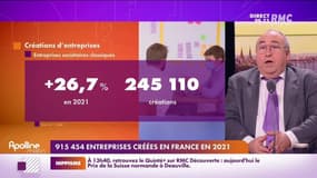 L’info éco/conso du jour d’Emmanuel Lechypre : 915 454 entreprises créées en France en 2021 - 16/12