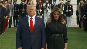 Donald et Melania Trump observent un moment de silence pour les victimes des attentats du 11 septembre 2001