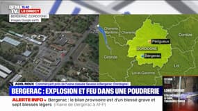 Explosion d'une poudrerie à Bergerac: "J'ai entendu un boom", relate un commerçant près de l'usine