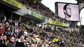 Un portrait de Sala affiché à la Beaujoire le 10/02/2019