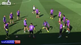 Real : Enzo Zidane réussit un joli dribble sur Ronaldo pendant un toro