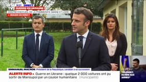 Emmanuel Macron: "J'aimerais remercier l'ensemble des travailleurs sociaux qui nous ont accueilli aujourd'hui, c'était très émouvant et très fort d'être à vos côtés"