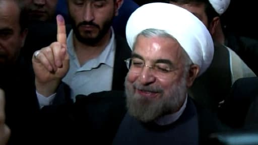 Le candidat modéré Hassan Rohani.