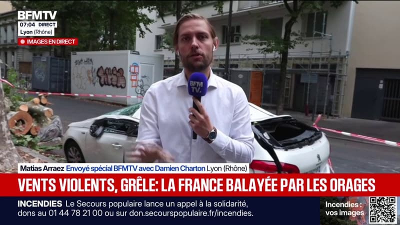 Les orages provoquent d'importants dégâts à Lyon