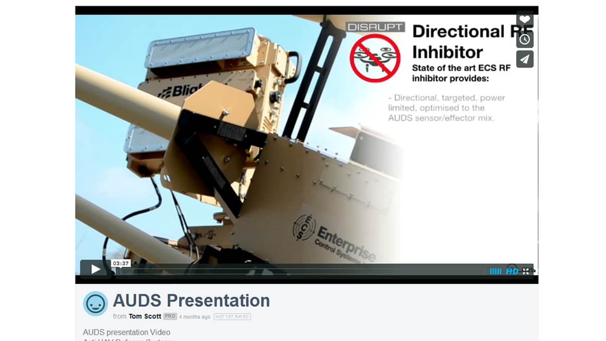 La vidéo de présentation de l'AUDS visible sur Vimeo : https://vimeo.com/127664661