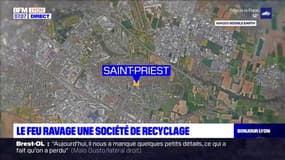 Saint-Priest: un incendie s'est déclaré mercredi dans un entrepôt de recyclage