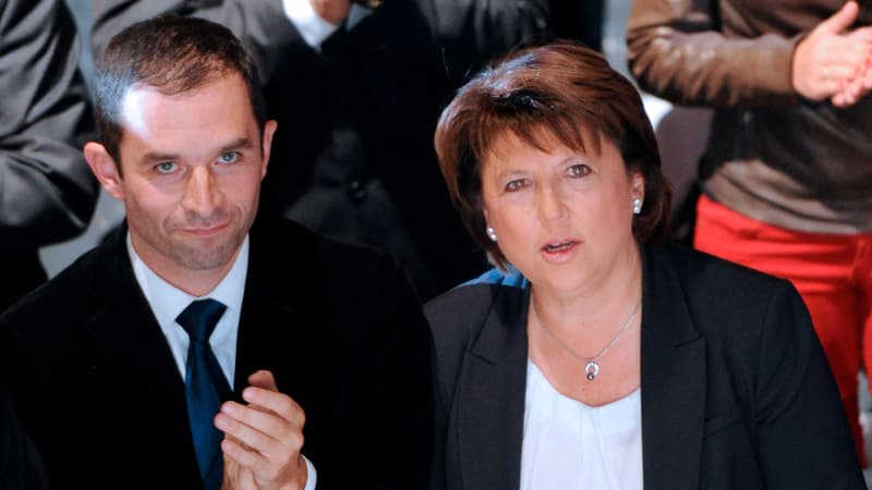 Benoît Hamon et Martine Aubry, en octobre 2011