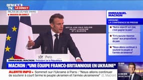 Emmanuel Macron sur les "forces de réassurance": "Elles auraient un caractère de dissuasion à l'égard d'une potentielle agression russe"