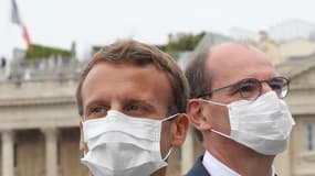 Emmanuel Macron et Jean Castex le 14 juillet 2020. 