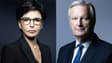 La ministre de la Culture Rachida Dati le 25 novembre 2019, et l'ex-Premier ministre Michel Barnier le 11 mai 2021 