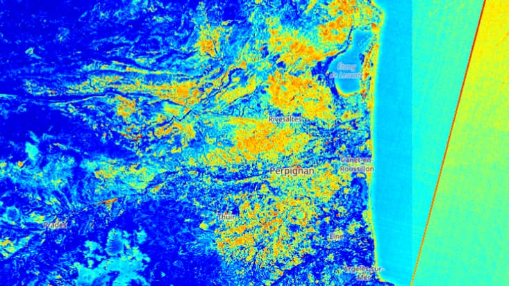 L'indice d'humidité des sols des Pyrénées-Orientales le 12 mai 2021