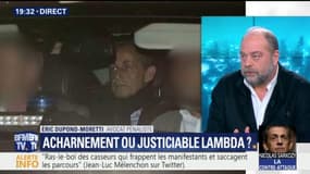 Dupond-Moretti trouve "stupéfiant" que la garde à vue de Sarkozy ait été interrompue la nuit