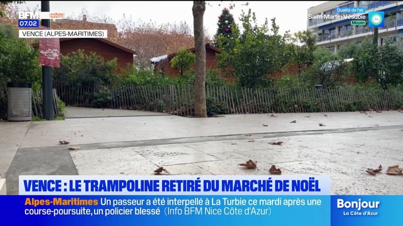 Vence: le trampoline retiré du marché de Noël après un incident