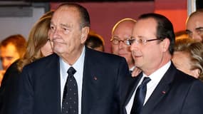 Jacques Chirac et François Hollande au Musée du Quai Branly, le 21 novembre dernier.