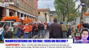 Manifestation du 1er-Mai: 20.000 manifestants à Nice selon les syndicats, 2300 d'après la préfecture