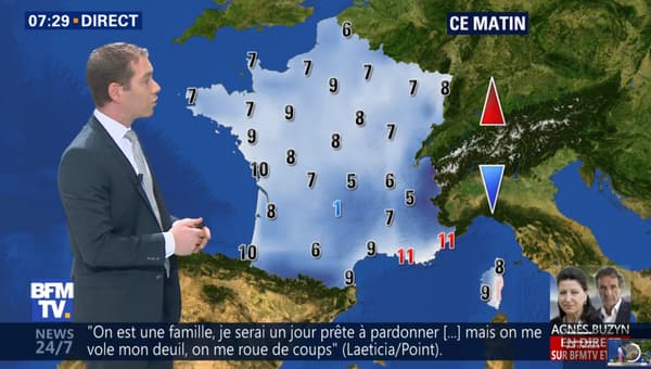 Températures pour la matinée du 12 avril 2018. Températures pour la matinée du 12 avril 2018.