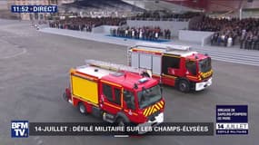 14 juillet: la brigade des sapeurs-pompiers de Paris présente ses nouveaux véhicules